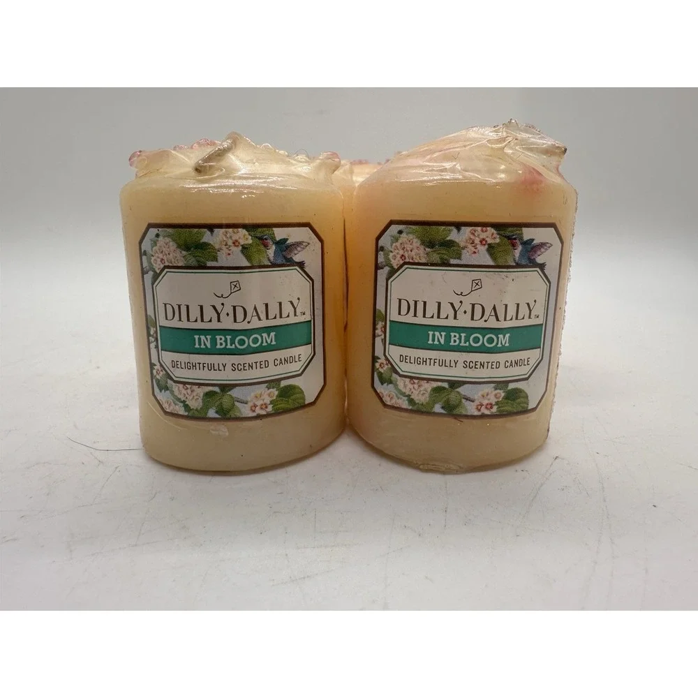 Lot 5 Dilly Dally In Bloom Delightfully Scented Candles New Sealed NOS Gift